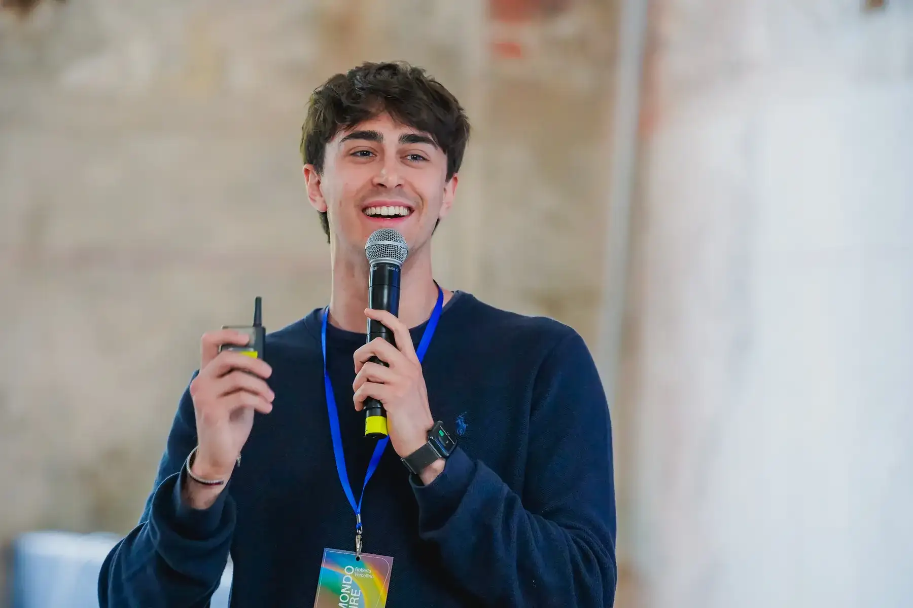 Roberto Vercellino durante un intervento pubblico